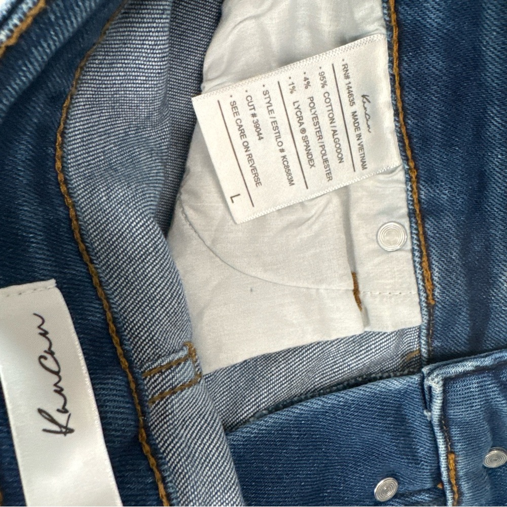 KanCan Dark Blue Distressed Denim Bermuda Shorts - Picture 5 of 9